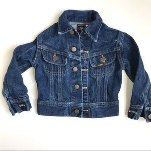 Vintage Lee Denim Jean Jacket Made USA Unisex Child’s 4